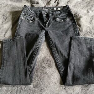 Miss Me Women's Charcoal Boot Cut Jeans